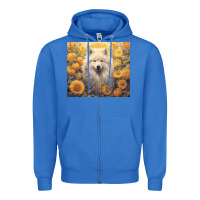 True Royal samoyed Zipper Hoodie - Unal Design
