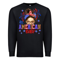 Black All American babe Premium Sweatshirt - Neo Western