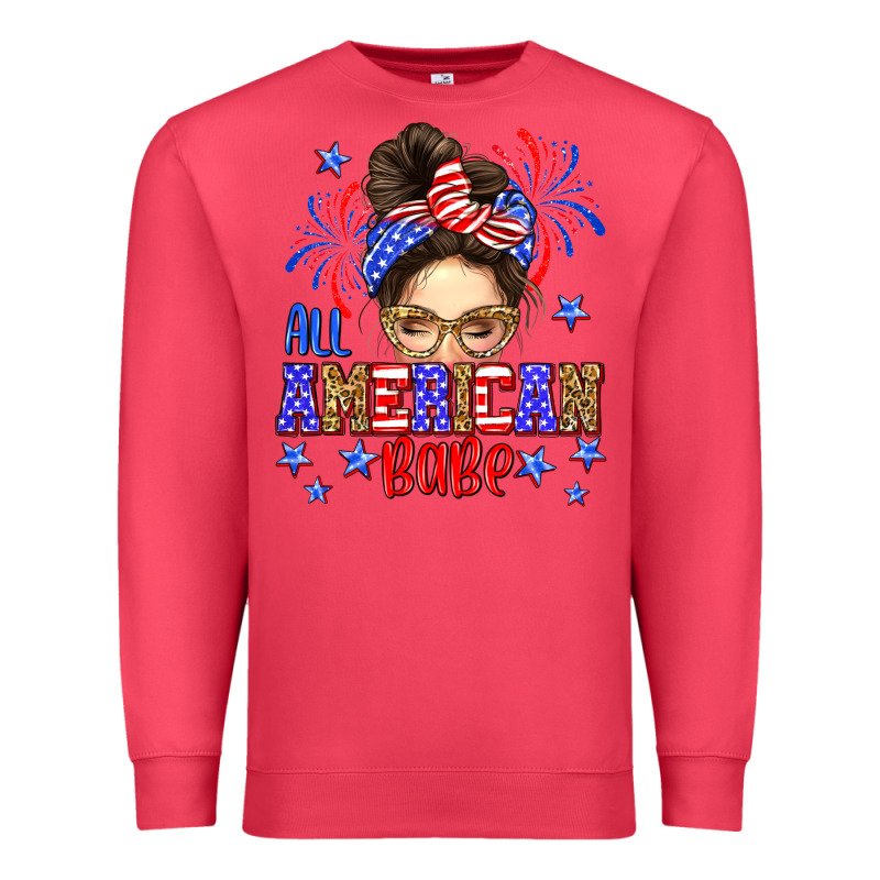 All American Babe Premium Sweatshirt by Neo Western | Teevron