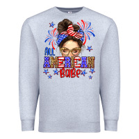 Heather Grey All American babe Premium Sweatshirt - Neo Western