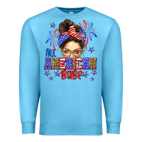 Ocean Blue All American babe Premium Sweatshirt - Neo Western