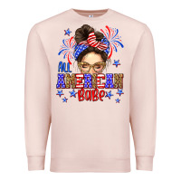 Pale Pink All American babe Premium Sweatshirt - Neo Western