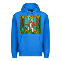 True Royal goat with sunflower and cactus Premium Hoodie - Artiststas