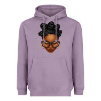 Lavender afro woman with bantu knots Heavyweight Hoodie - texasbilliewilder