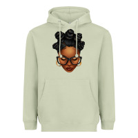 Afro Woman With Bantu Knots Heavyweight Hoodie | Teevron