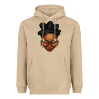 Mushroom afro woman with bantu knots Heavyweight Hoodie - texasbilliewilder