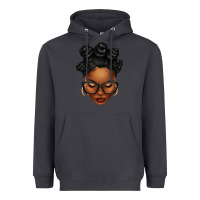 Smoke afro woman with bantu knots Heavyweight Hoodie - texasbilliewilder