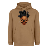 Toasted Coconut afro woman with bantu knots Heavyweight Hoodie - texasbilliewilder