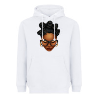 White afro woman with bantu knots Heavyweight Hoodie - texasbilliewilder