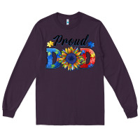 Plum proud dad autism Long Sleeve Tee - BarkalooDesign