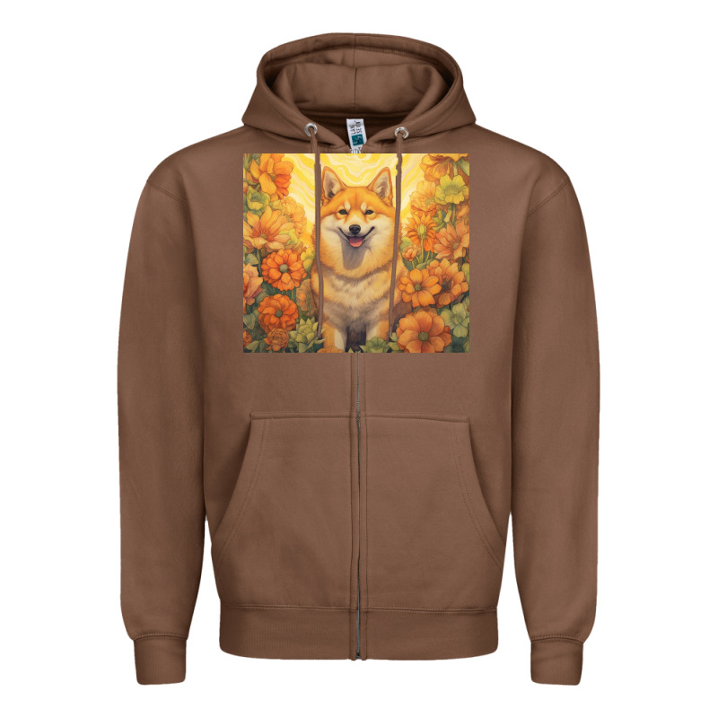 Shiba Inu Zipper Hoodie by Unal Design | Teevron