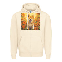 Sandshell shiba inu Zipper Hoodie - Unal Design