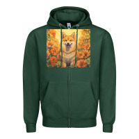 Sports Green shiba inu Zipper Hoodie - Unal Design