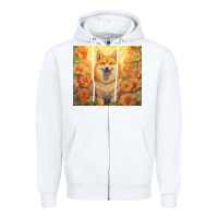 White shiba inu Zipper Hoodie - Unal Design