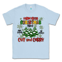 Dusty Blue farm fresh christmas trees Classic Tee - MaliasSmallBusiness