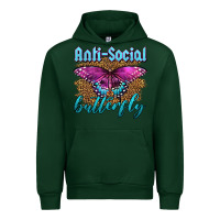 Forest Green Western Anti-Social Butterfly Urban Hoodie - LillyAllenDesigns