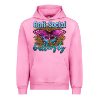 Fuchsia Pink Western Anti-Social Butterfly Urban Hoodie - LillyAllenDesigns