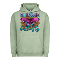 Pigment Oil Green Western Anti-Social Butterfly Urban Hoodie - LillyAllenDesigns