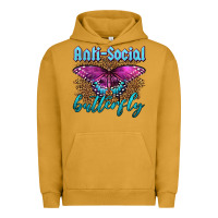 Pigment Peanut Butter Western Anti-Social Butterfly Urban Hoodie - LillyAllenDesigns