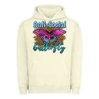 Pigment Pistachio Western Anti-Social Butterfly Urban Hoodie - LillyAllenDesigns