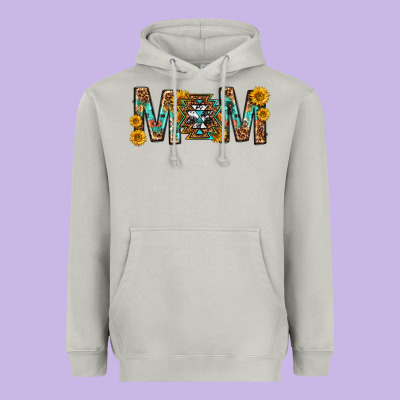 Mom With Aztec Mothers Day Heavyweight Hoodie Designed By Texasbilliewilder