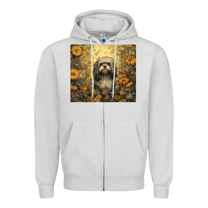Shih Tzu Zipper Hoodie by Unal Design | Teevron