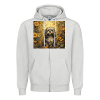 Dove Grey shih tzu Zipper Hoodie - Unal Design