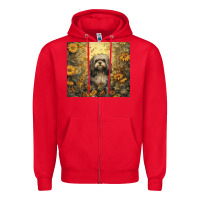 Red shih tzu Zipper Hoodie - Unal Design