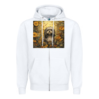 White shih tzu Zipper Hoodie - Unal Design
