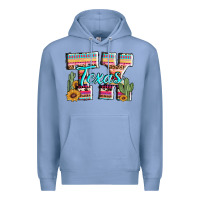 Colony Blue texas tx aztec cactus leopard Premium Hoodie - AdoDesignShop