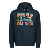 Navy texas tx aztec cactus leopard Premium Hoodie - AdoDesignShop