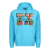 Ocean Blue texas tx aztec cactus leopard Premium Hoodie - AdoDesignShop