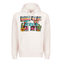 Pale Pink texas tx aztec cactus leopard Premium Hoodie - AdoDesignShop