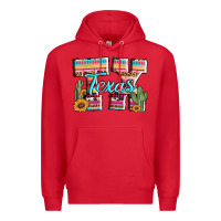 Red texas tx aztec cactus leopard Premium Hoodie - AdoDesignShop