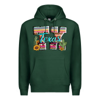 Sports Green texas tx aztec cactus leopard Premium Hoodie - AdoDesignShop