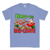 Colony Blue happ yee haw lidays Classic Tee - MaliasSmallBusiness