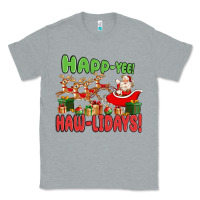 Heather Grey happ yee haw lidays Classic Tee - MaliasSmallBusiness