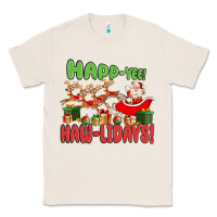 Natural happ yee haw lidays Classic Tee - MaliasSmallBusiness