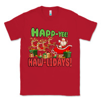Red happ yee haw lidays Classic Tee - MaliasSmallBusiness