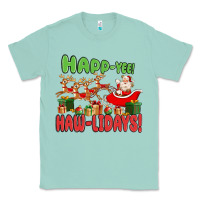 Seafoam happ yee haw lidays Classic Tee - MaliasSmallBusiness