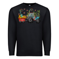 Black 4th of july tractor Premium Sweatshirt - CowGirlArtShop