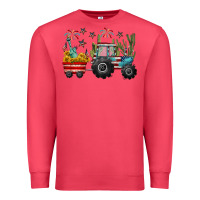 Cardinal 4th of july tractor Premium Sweatshirt - CowGirlArtShop