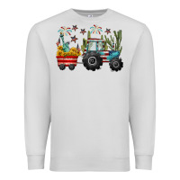 Dove Grey 4th of july tractor Premium Sweatshirt - CowGirlArtShop