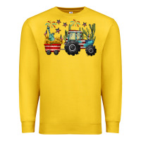 Lemon 4th of july tractor Premium Sweatshirt - CowGirlArtShop