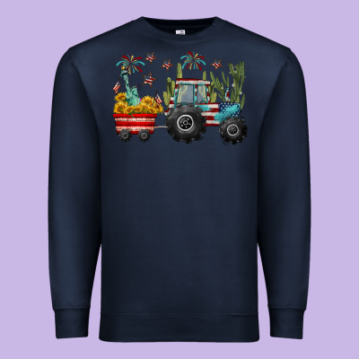 4th Of July Tractor Premium Sweatshirt Designed By Cowgirlartshop