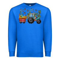 True Royal 4th of july tractor Premium Sweatshirt - CowGirlArtShop