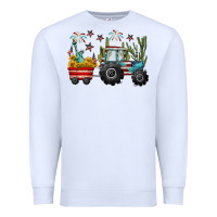 White 4th of july tractor Premium Sweatshirt - CowGirlArtShop