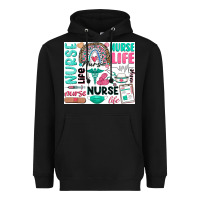 Black nurse life Heavyweight Hoodie - Zillion Design Studio