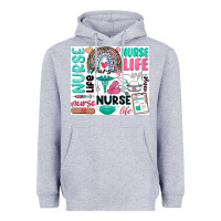 Heather Grey nurse life Heavyweight Hoodie - Zillion Design Studio