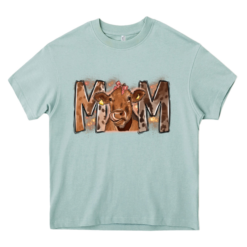 Rodeo Mom Cow Heavy Core Tee by CowhideDigitalArt | Teevron